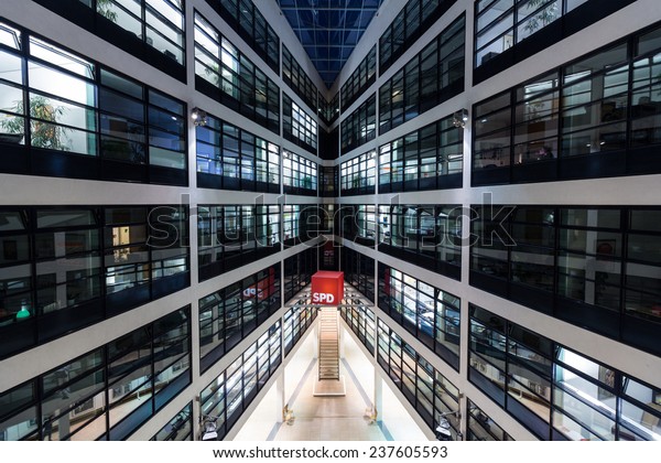 Berlin December 2014 Inside Willy Brandt Stock Image Download Now