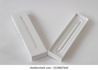 Berlin, Germany - 03.12.2022: Apple Pencil 2 Stylus For Working With IPad Tablet