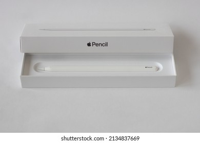 Berlin, Germany - 03.12.2022: Apple Pencil 2 Stylus For Working With IPad Tablet