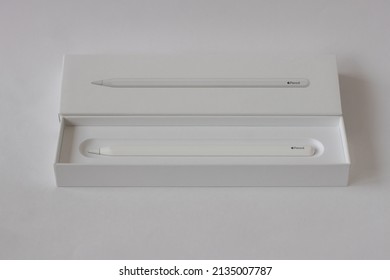 Berlin, Germany - 03.12.2022: Apple Pencil 2 Stylus For Working With IPad Tablet