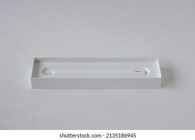 Berlin, Germany - 03.12.2022: Apple Pencil 2 Stylus For Working With IPad Tablet