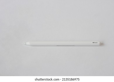 Berlin, Germany - 03.12.2022: Apple Pencil 2 Stylus For Working With IPad Tablet