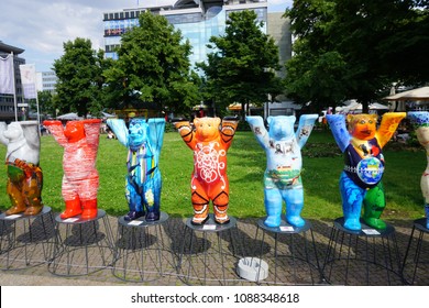 Berlin, Germany, 07-14-2017: United Buddy Bears In Berlin