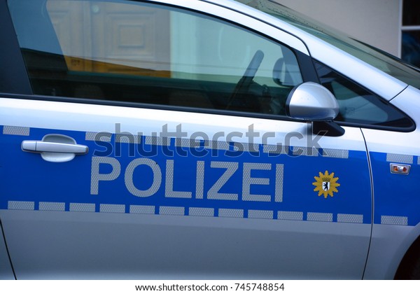 BERLIN\
GERMANY 09 23 17: Berlin Police car or Berliner Polizei is the\
German Landespolizei force of Berlin. Law enforcement in Germany is\
divided between federal and state (Land)\
agencies.