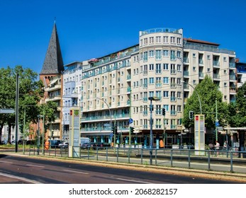 Berlin, Germany - 11.08.2020 - Advent Church And New Building 