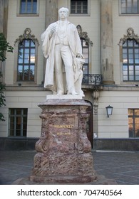 Berlin, Germany, 14 June, 2017. Statue of Hermann von Helmholtz at Humboldt Universityin Berlin, Germany on 14 June, 2017.