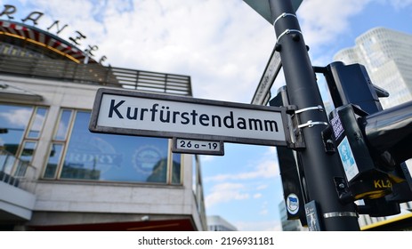 Berlin, Germany. 16 August 2022. Sign Kurfürstendamm .  