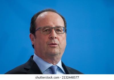 Berlin, Germany, 2016-06-27: François Gérard Georges Nicolas Hollande Pictured At The German Chancellery