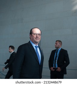 Berlin, Germany, 2016-06-27: François Gérard Georges Nicolas Hollande Pictured At The German Chancellery