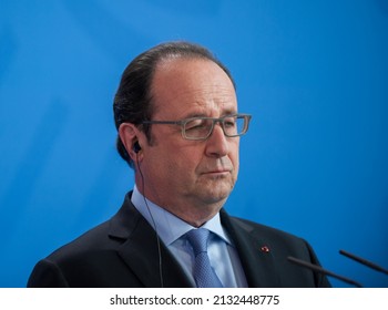 Berlin, Germany, 2016-06-27: François Gérard Georges Nicolas Hollande Pictured At The German Chancellery