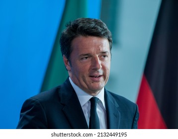 Berlin, Germany, 2016-06-27: Matteo Renzi Pictured At The German Chancellery