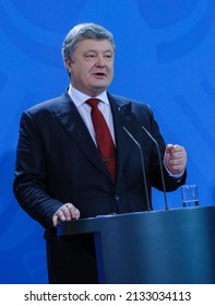 Berlin, Germany, 2017-01-30: Petro Poroshenko Pictured At The German Chancellery