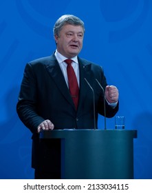 Berlin, Germany, 2017-01-30: Petro Poroshenko Pictured At The German Chancellery