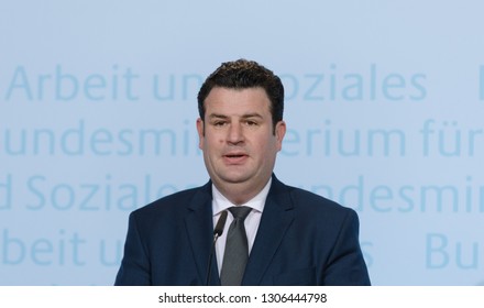 Berlin, Germany, 2018-04-27: Hubertus Heil, The German Minister For Of Labour And Social Answers Questions At The Press Conference