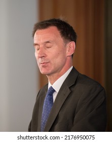 Berlin, Germany, 2018-07-23: Jeremy Hunt Answers Question At A Press Conference In Berlin