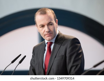 Berlin, Germany, 2019-03-25: Manfred Weber Takes Part In The CDU/ CSU Meeting In Berlin