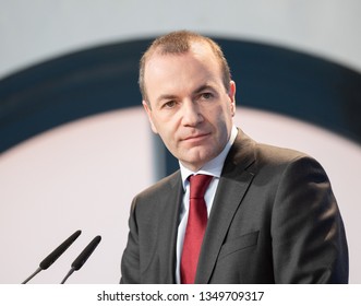 Berlin, Germany, 2019-03-25: Manfred Weber Takes Part In The CDU/ CSU Meeting In Berlin