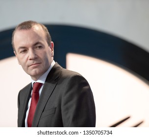 Berlin, Germany, 2019-03-25: Manfred Weber Takes Part In The CDU/ CSU Meeting In Berlin