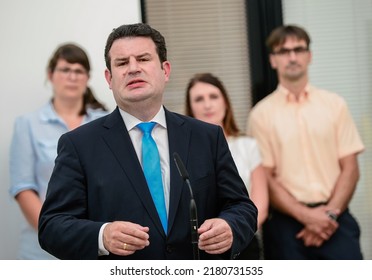 Berlin, Germany, 2019-06-19: Hubertus Heil Gives A Statement At His Office In Berlin