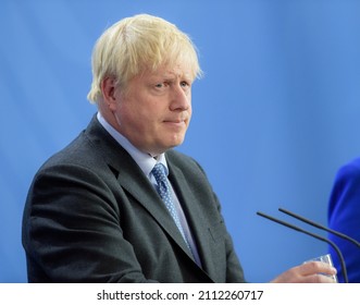 Berlin, Deutschland, 2019-08-19: Boris Johnson auf einer Pressekonferenz in Berlin