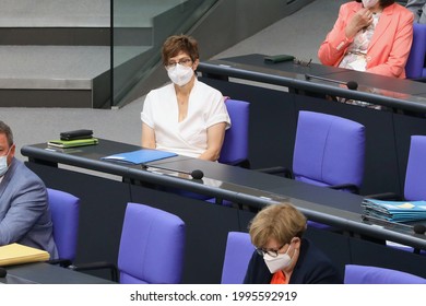 Berlin, Germany, 23th June, 2021.
Annegret Kramp-Karrenbauer, The German Minister Of Defence, And Representatives Of The German Armed Forces In The German Bundestag.