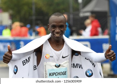 Berlin, Germany 24 September 2017 - 2017 Berlin Marathon Winner Eliud Kipchoge With A Time Of 2:03:32