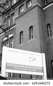 Berlin GERMANY 3.27.2020 Robert Koch Institute, Germany’s Premiere Public Health Organization. Essential In The Identification, Surveillance And Prevention Of Infectious And Contagious Diseases.