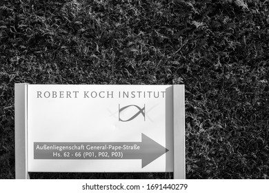 Berlin GERMANY 3.27.2020 Robert Koch Institute, Germany’s Premiere Public Health Organization. Essential In The Identification, Surveillance And Prevention Of Infectious And Contagious Diseases.