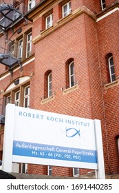 Berlin GERMANY 3.27.2020 Robert Koch Institute, Germany’s Premiere Public Health Organization. Essential In The Identification, Surveillance And Prevention Of Infectious And Contagious Diseases.