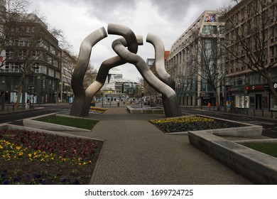 Berlin, Germany - April, 04,2020: Sculpture / Tourist Attraction, Kurfürstendamm