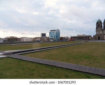 Berlin, Germany - April 11, 2012: The Schloßplatz Nice Park Area, In Front Of The Cathedral, On The Site Of The Berlin Castle