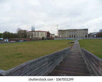 Berlin, Germany - April 11, 2012: The Schloßplatz Nice Park Area, In Front Of The Cathedral, On The Site Of The Berlin Castle