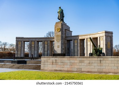 Berlin, Germany - April 2, 2015: Soviet War Memorial in Berlin Tiergarten, Germany. Monument Of Soviet Soldiers on April 2, 2015 in Berlin Germany
