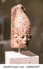 BERLIN, GERMANY - APRIL 7: Head Of A Statue Of Sesostris III In Egyptian Museum On April 7, 2017 In Berlin