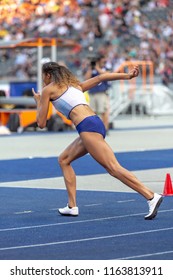 BERLIN, GERMANY- AUGUST 10, 2018: European Athletics Championships. High Jump Women. LAKE Morgan, GBR