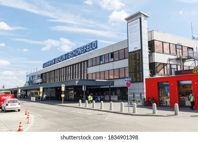 Berlin, Germany - August 20, 2020: Terminal Building Of Berlin Schönefeld Schonefeld Airport In Germany.