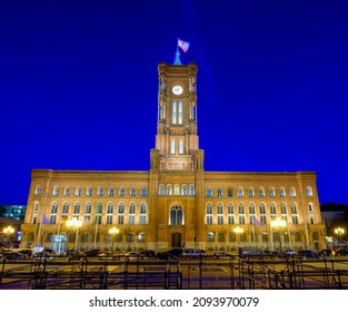 BERLIN, GERMANY - AUGUST 2021: The Red City Hall Is The Seat Of The Governing Mayor , The Senate Chancellery And The Meeting Place For The Senate Of Berlin.