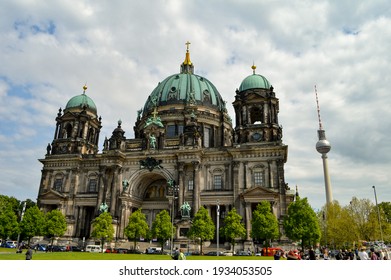 Berlin, Germany - Circa January 2019: View of the Berlin Cathedral on a sunny afternoon
