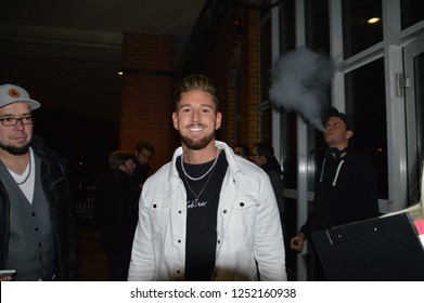 Berlin Germany December 1, 2018: „Love Island“ Star Mike Heiter   During Visit The City