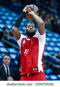 Berlin, Germany, December 18, 2019: Greg Monroe Of FC Bayern Munich Basketball In Action During The Warmup Session Before The Basketball Match Between Alba Berlin And FC Bayern Munich