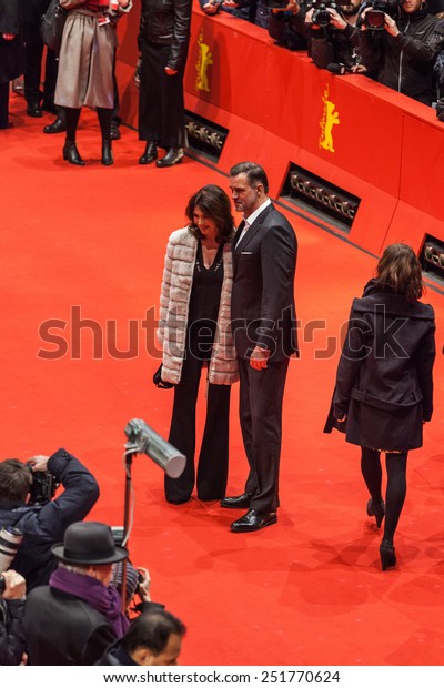 BERLIN, GERMANY - FEBRUARY 10: Iris Berben and Heiko
Kiesow attend the 'Every Thing Will Be Fine' premiere during the
65th Berlinale International Film Festival at Berlinale Palace -
February 10, 2015
