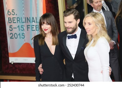 BERLIN, GERMANY - FEBRUARY 11: Jamie Dornan, Dakota Johnson and attend the 'Fifty Shades of Grey' premiere during the 65th Berlinale Festival at Zoo Palast on February 11, 2015 in Berlin, Germany.