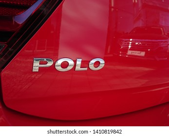 Berlin, Germany - February 24, 2019: Volkswagen Polo car, produced by the German manufacturer Volkswagen since 1975 sold in hatchback, sedan and estate variants