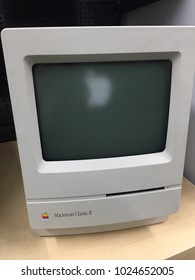 Berlin, Germany - February 7, 2018: Macintosh Classic II Apple Computer. The Macintosh Classic II Is A Personal Computer Designed, Manufactured And Sold By Apple Computer, Inc. From 1991 To 1993