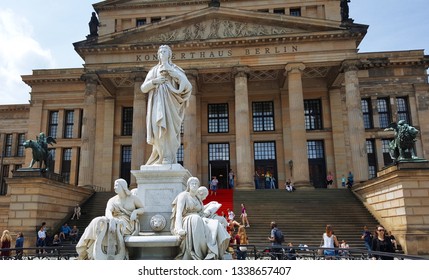 Berlin / Germany - July 2018, Konzerthaus concert hall was originally a theatre built by Friedrich the Great in the 18th century, probably Berlin’s best known architect.