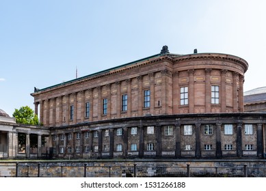 Berlin, Germany - July 27, 2019: The Alte Nationalgalerie, Old National Gallery, in Museum Island, view from the river