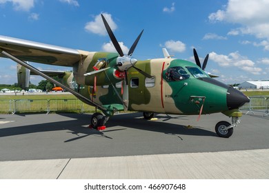 BERLIN, GERMANY - JUNE 02, 2016: A Short Takeoff And Landing (STOL) Aircraft PZL M28B/PT Skytruck. Polish Air Force. Exhibition ILA Berlin Air Show 2016