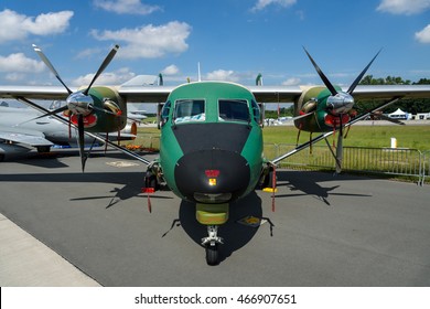 BERLIN, GERMANY - JUNE 02, 2016: A Short Takeoff And Landing (STOL) Aircraft PZL M28B/PT Skytruck. Polish Air Force. Exhibition ILA Berlin Air Show 2016