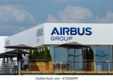 BERLIN, GERMANY - JUNE 03, 2016: Office Airbus Group. Exhibition ILA Berlin Air Show 2016