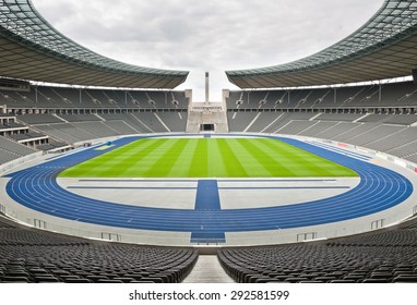 BERLIN, GERMANY - JUNE 28, 2012: Panoramic View Of The Olympia Stadium, Built For The 1936 Summer Olympics. Berlin, Germany